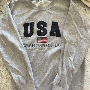 embroidered DC sweatshirt